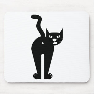 Mousepad Furo do bumbum do gato preto