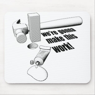 Mousepad Furo redondo do Peg quadrado