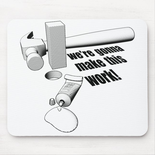 Mousepad Furo redondo do Peg quadrado (Frente)