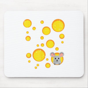 Mousepad Furos de queijo do Halloween Homens de Ratos Cudos