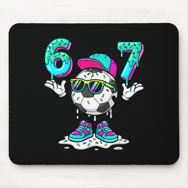 Mousepad Futebol 67 Seis Sete Meme Divertido Gen Alpha Drip (Frente)