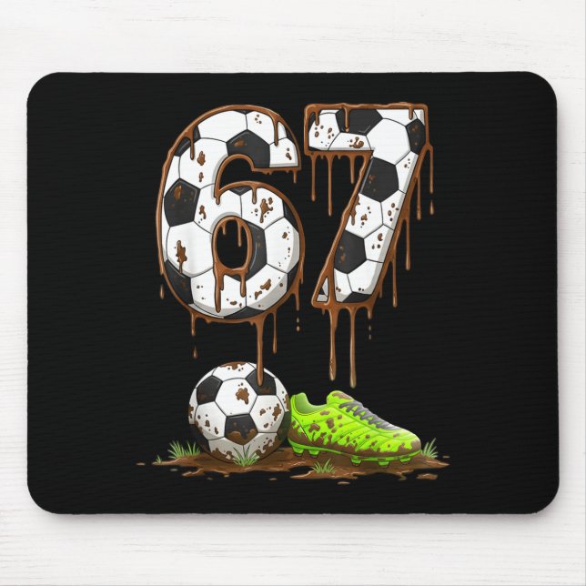 Mousepad Futebol 67 Seis Sete Meme Meninos Adolescentes Cri (Frente)