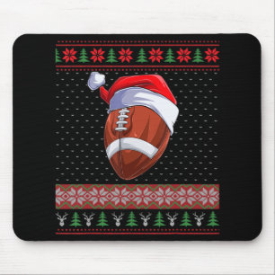 Mousepad Futebol Ball Santa Hat Festa de Natal Papais noeis