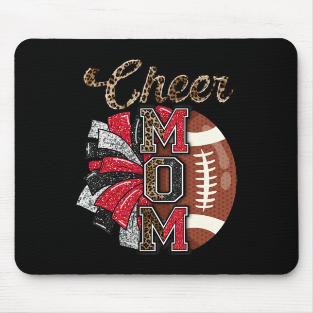 Mousepad Futebol Chee Mãe Red Black Pom Leopard (Frente)