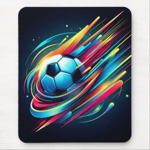 Mousepad Futebol Cibernético Futurista Esportes de Velocida