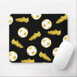 Mousepad Futebol Clássico Elegante Dourado Limpa Bola Preta<br><div class="desc">O futebol clássico personalizado, os calçados de futebol e de futebol, limpa o design de logotipo na textura de folhas douradas. Presente simples e minimalista para o seu treinador de futebol ou equipe de futebol. design de ouro e na moda de futebol. Presente personalizado para um jogador de futebol. Trendy...</div>