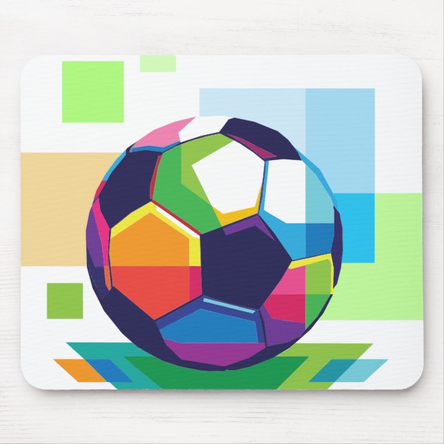 Mousepad Futebol colorido (Frente)