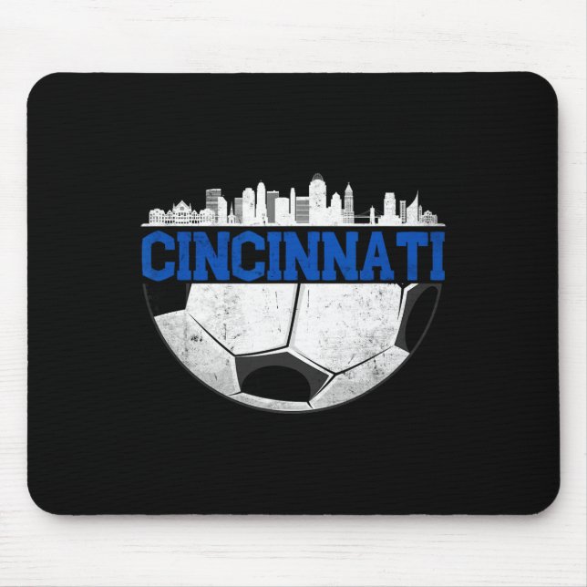 Mousepad Futebol de Cincinnati Cincy nati angustiado  (Frente)