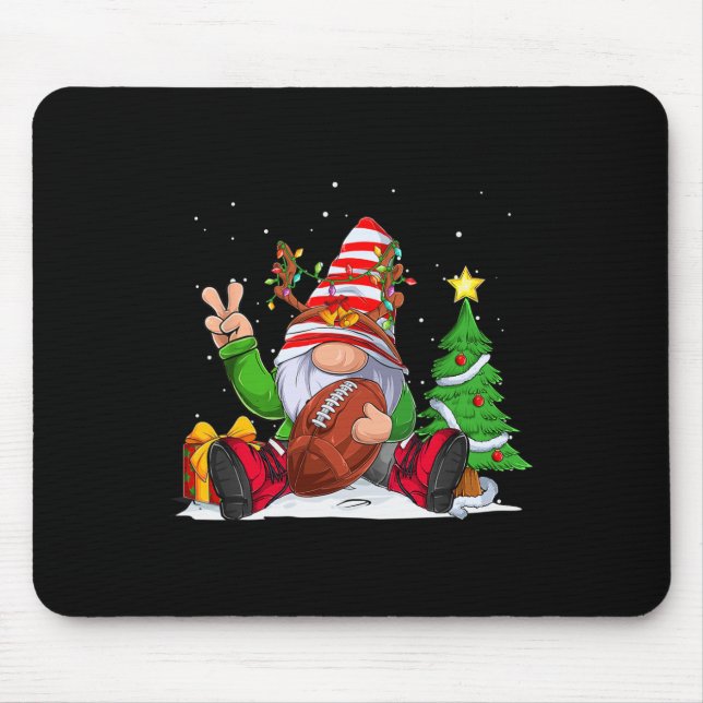 Mousepad Futebol de inverno Gnomo Natal para Meninos (Frente)
