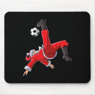 Mousepad Futebol de Natal Papai Noel Engraçado Chute de Bic