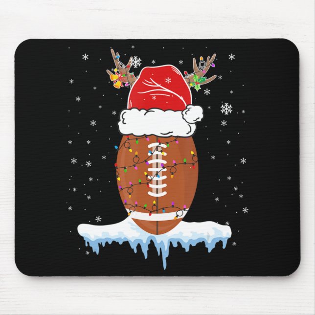 Mousepad Futebol de Natal Santa Hat Feliz Xmas (Frente)