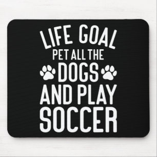Mousepad Futebol E Cachorros Amante De Cachorro Engraçado E