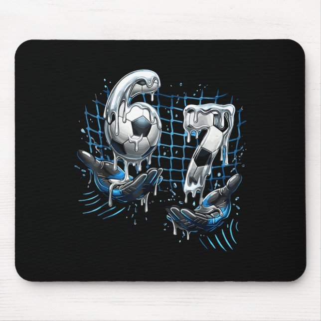 Mousepad Futebol Engraçado 67 Seis Sete Número Engraçado 67 (Frente)