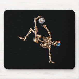 Mousepad Futebol Esqueleto Jogador Bicicleta Chute Esporte