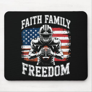 Mousepad Futebol Fé Família Dom Patriótico Cristão Pé