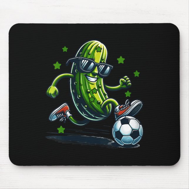 Mousepad Futebol feminino pickle engraçado com óculos de so (Frente)