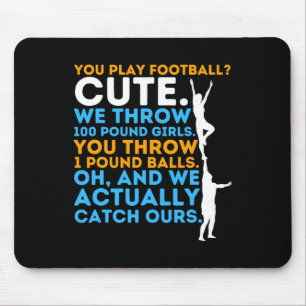 Mousepad Futebol Fofo - Torcedora de Futebol Americano Chee