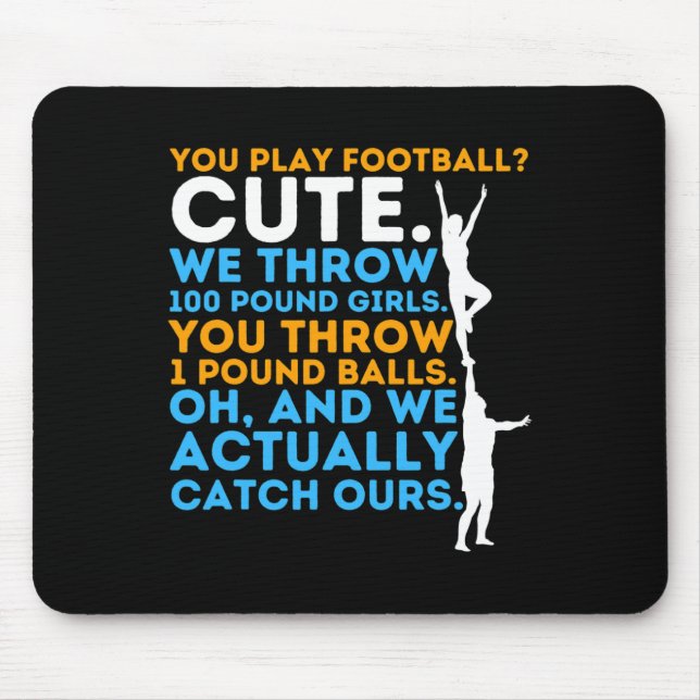 Mousepad Futebol Fofo - Torcedora de Futebol Americano Chee (Frente)