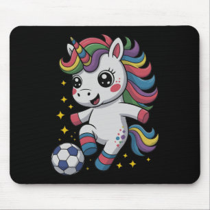 Mousepad Futebol Kawaii Só Garota Que Ama Unicórnios Jogar