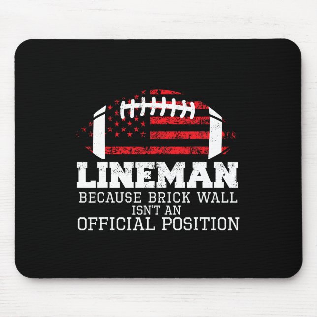Mousepad Futebol Lineman Porque Brick Wall Linha D (Frente)