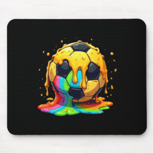 Mousepad Futebol Ll Creme Arco-Íris Jovem Gotejamento Futeb