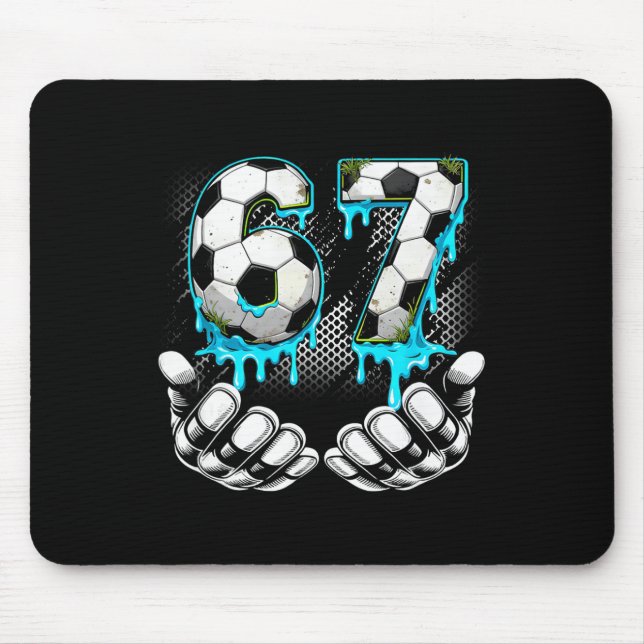 Mousepad Futebol Masculino 67 6 7 Seis Sete Meme Engraçado  (Frente)