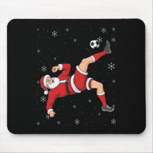 Mousepad Futebol Natal Papai Noel Bicicleta Chute Natal Men