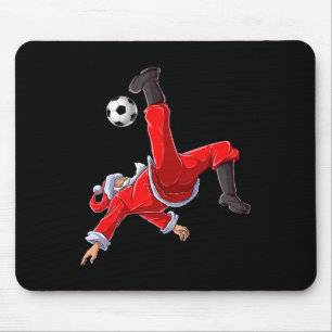 Mousepad Futebol Natal Papai Noel Chuta Bicicleta Natal Men