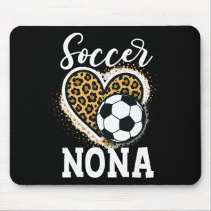 Mousepad Futebol Nona Leopard Coração Amor Futebol