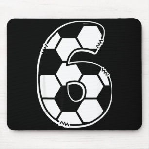 Mousepad Futebol Número 6 Aniversário Infantil Futebol Dia 