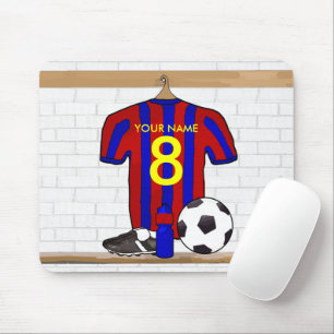 Mousepad Futebol Red e Blue Personalizado Jersey