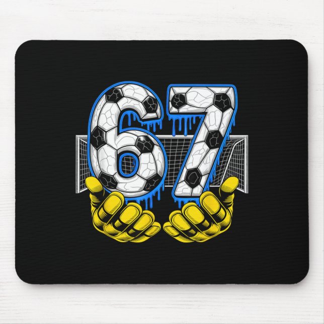 Mousepad Futebol Six Seven 67 Meme Divertido Gen Alpha (Frente)