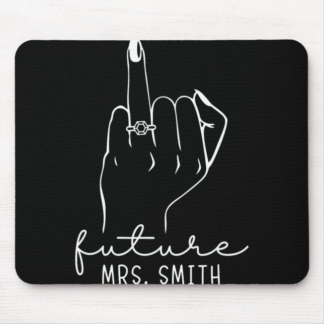 Mousepad Future Mrs. Smith New Bridal To Be Fiance Bachelor (Frente)