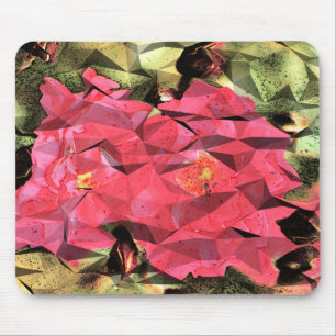 Mousepad Futurista abstrato do Cubist dos rosas rosas