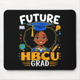 Mousepad Futuro Graduado Hbcu Crianças Menina Negra Afro Hi