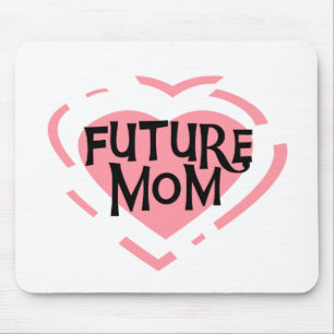 Mousepad Futuro Mãe, Camisetas de Coração Rosa e Presentes