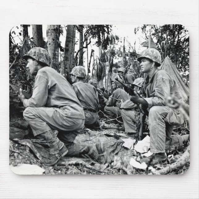 Mousepad Fuzileiros navais de WWII E.U. em Peleliu (Frente)
