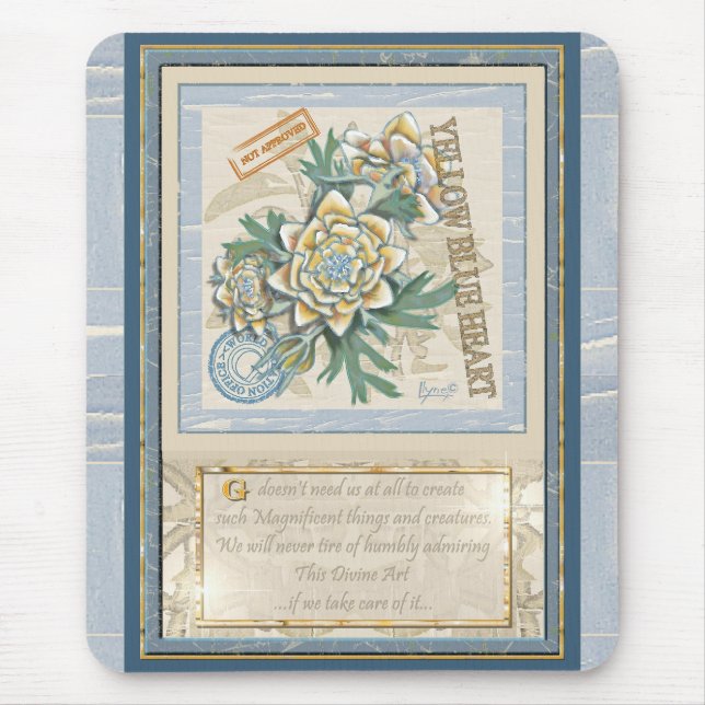 Mousepad G Criação de floração amarela (Frente)