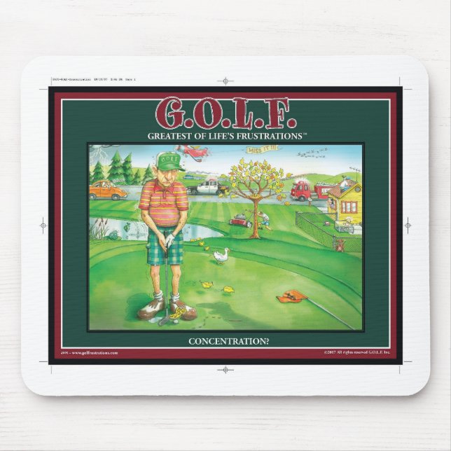 MOUSEPAD G.O.L.F. GRANDE DAS FRUSTRAÇÕES DA VIDA (Frente)