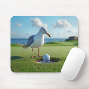 Mousepad Gaivota com bola de golfe