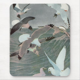 Mousepad Gaivotas sobre Ondas Oceânicas por Louis Agassiz F