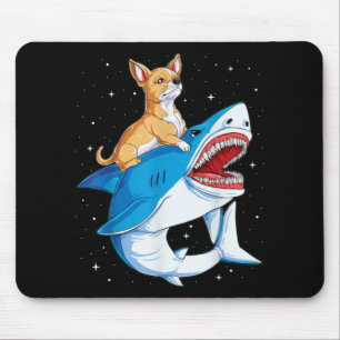 Mousepad Galáxia Espacial Chinhuahua Andando Tubarão Jawsom