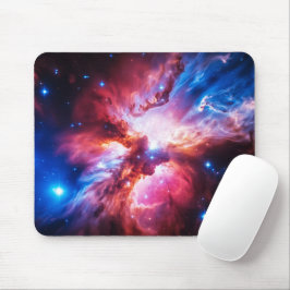 Mousepad Galáxia Nebulosa Colorida Espaço Estrelas Universo