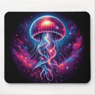 Mousepad Galáxia Trabalho de arte de medusa cósmica