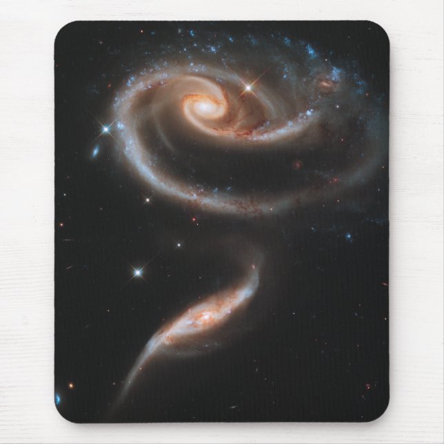 Mousepad Galáxias Espirais rosa (Frente)