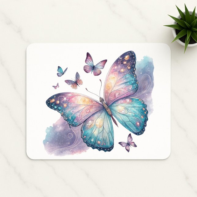 Mousepad Galaxy Butterfly with Pastel Celestial Wings  (Criador carregado)