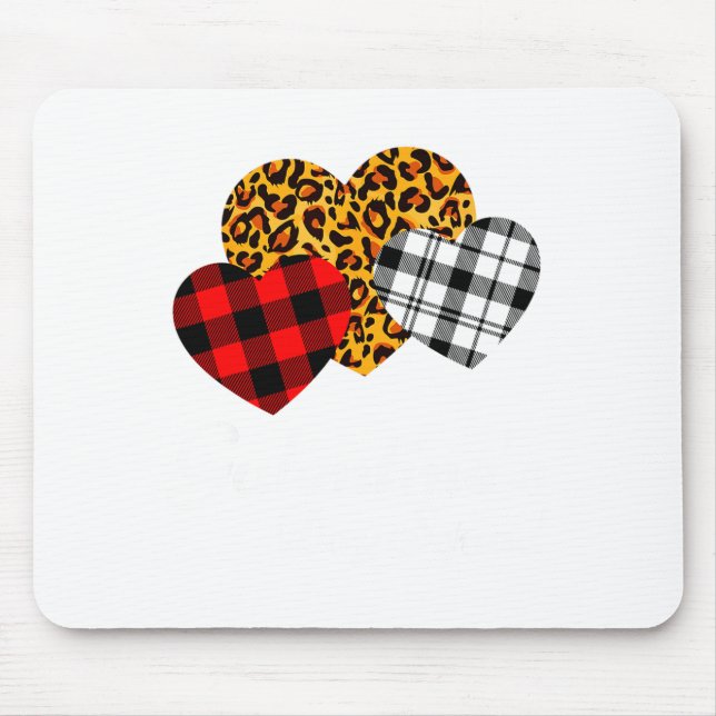 Mousepad Galentines Day Squad Valentines Hearts Love Leopar (Frente)