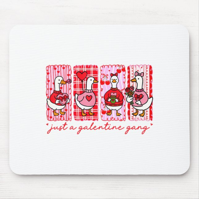 Mousepad Galentines Day Women Galentines Gang Goose Valenti (Frente)