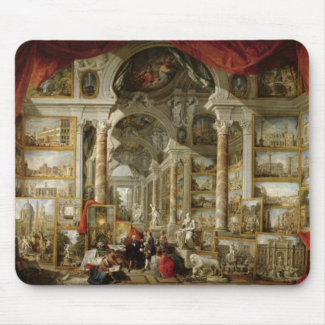 Mousepad Galeria com vistas de Roma moderna, 1759 (Frente)