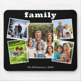 Mousepad Galeria de Imagens da Família 5 Colagem Moderna de